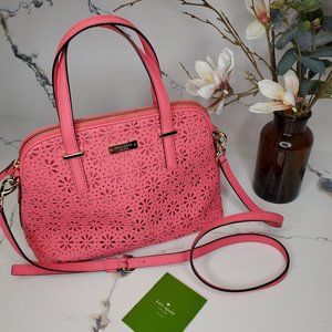 Kate Spade Pink Lazer Cut Dome Satchel